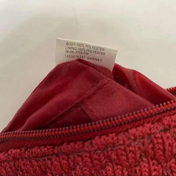 Red Woven Clutch‎ Wristlet Evening Bag Purse Small - Picture 4 of 6